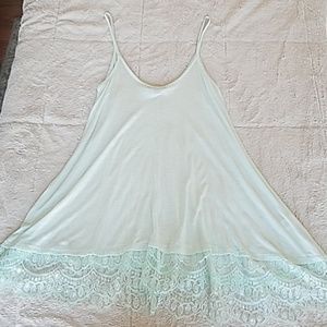 Mint Lace Long Tank